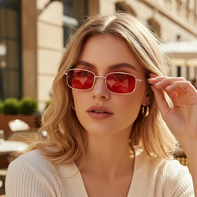 New Small Square Sunglasses Wo - огляд і ціна Metal Photo Panel