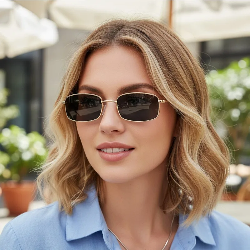 New Small Square Sunglasses Wo - огляд і ціна Metal Photo Panel