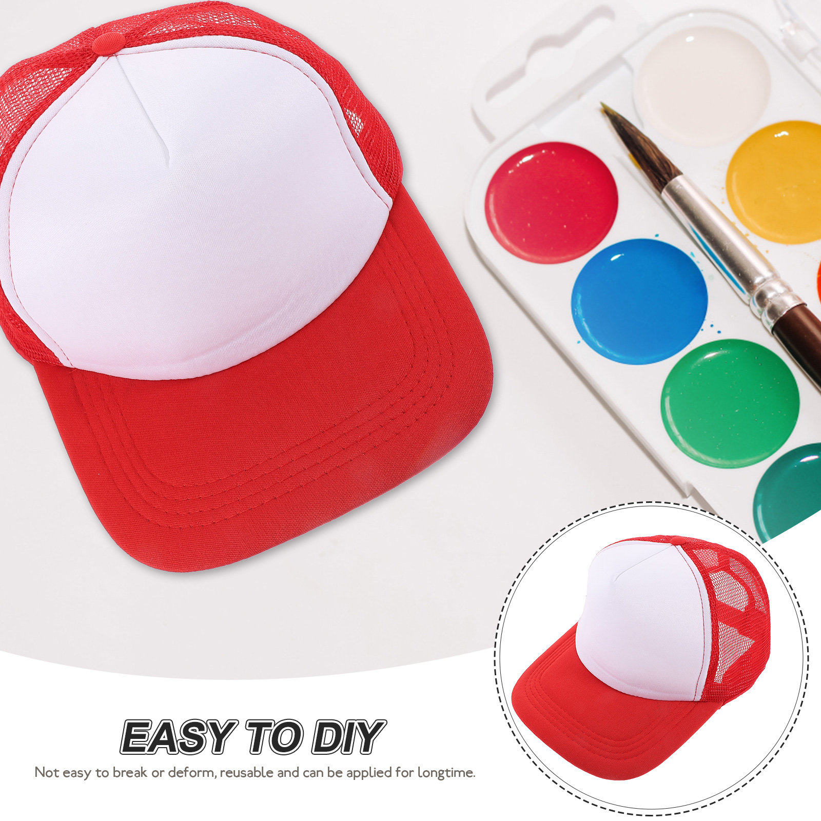 10Pcs Blank Baseball Caps Mesh - огляд і ціна Hat Sublimation Blank