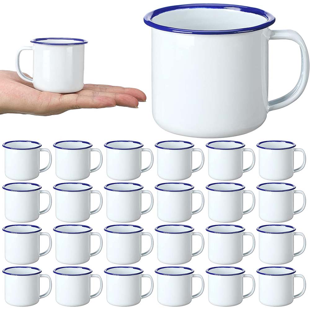 Mini Enamel Camping Coffee Mug - огляд і ціна Sublimation Mug White